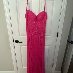 Elegant Pink Evening Gown